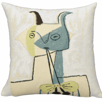 Poulin Design - Picasso - Faune jaune et bleu jouant de la diaule