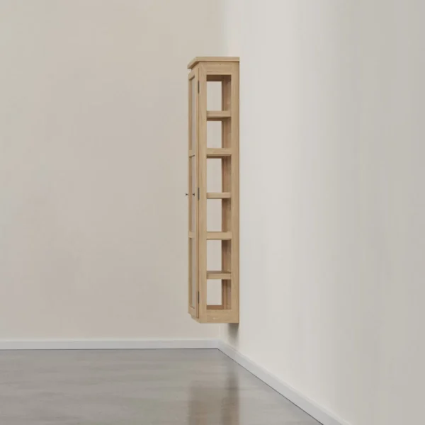 Væghængt vitrineskab – Light Oak N4 - Image 8