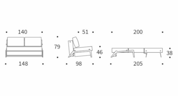 Sovesofa - Model Cubed 140 Wood - Billede 24