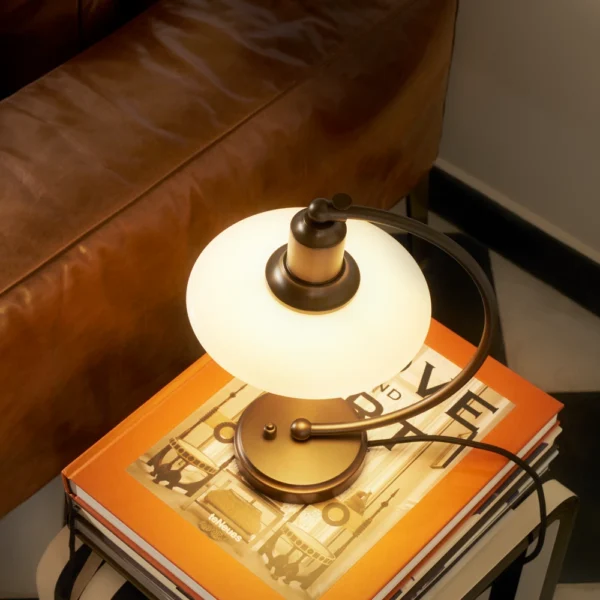 Bordlampe - PH 2/2 Luna Aged Brass opal - Poul Henningsen - Billede 3