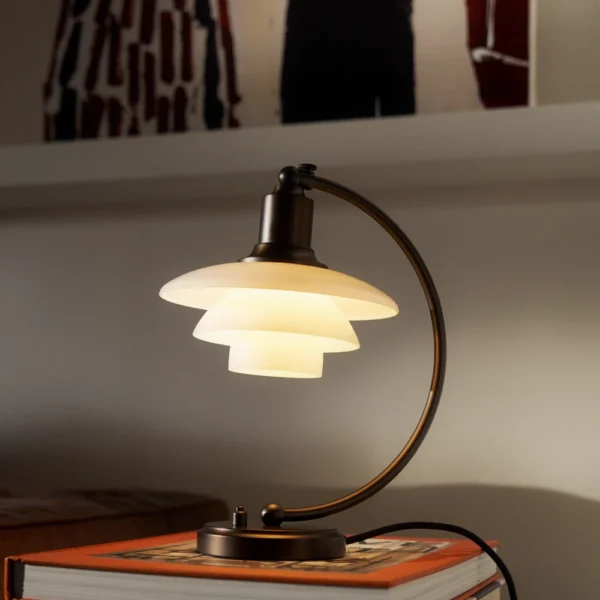 Bordlampe - PH 2/2 Luna Aged Brass opal - Poul Henningsen - Billede 2