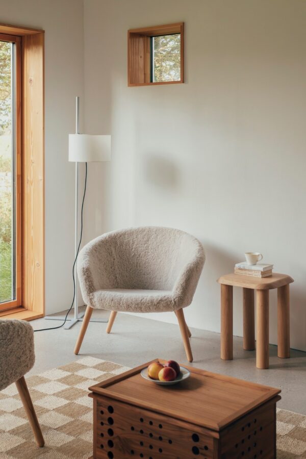 Ditzel Lounge Chair 2631 - Lammeskind Moonlight - Eg/olie - Billede 2