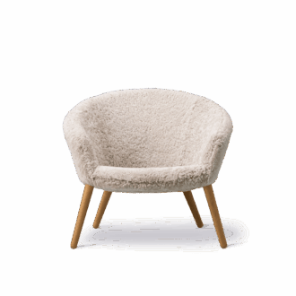 Ditzel Lounge Chair 2631 - Lammeskind Moonlight - Eg/olie
