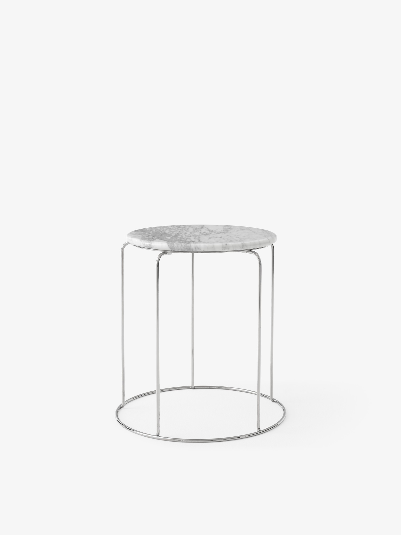 Sidebord - Verner Panton - Wire Stool marmor top - VP11 - Billede 3