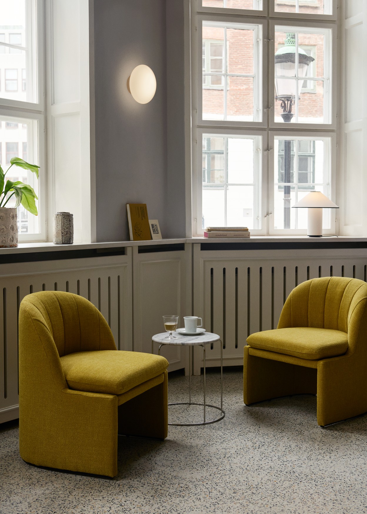 Sidebord - Verner Panton - Wire Stool marmor top - VP11 - Billede 9