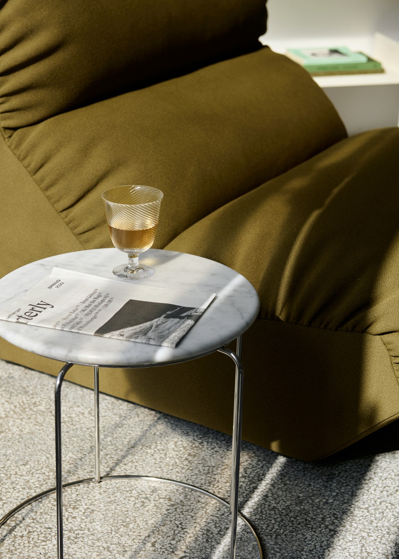 Sidebord - Verner Panton - Wire Stool marmor top - VP11 - Billede 16