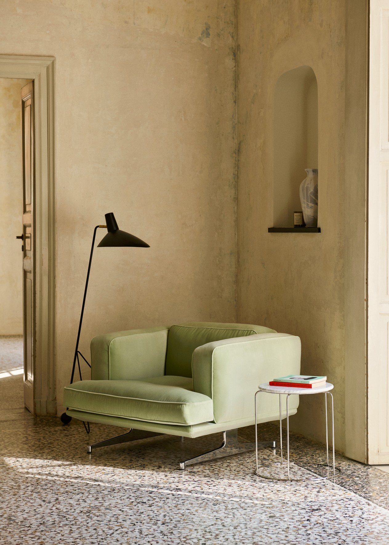 Sidebord - Verner Panton - Wire Stool marmor top - VP11 - Billede 19