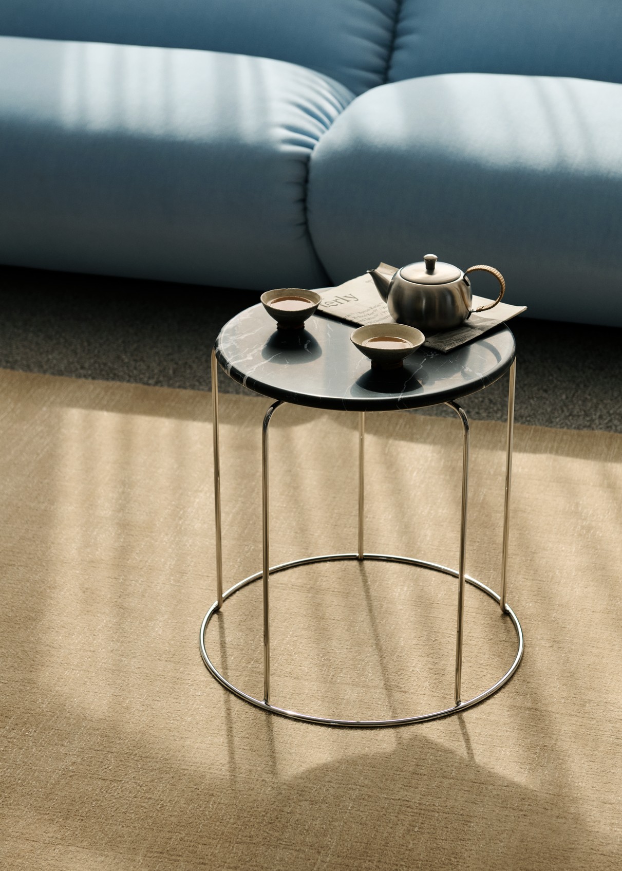 Sidebord - Verner Panton - Wire Stool marmor top - VP11 - Billede 15