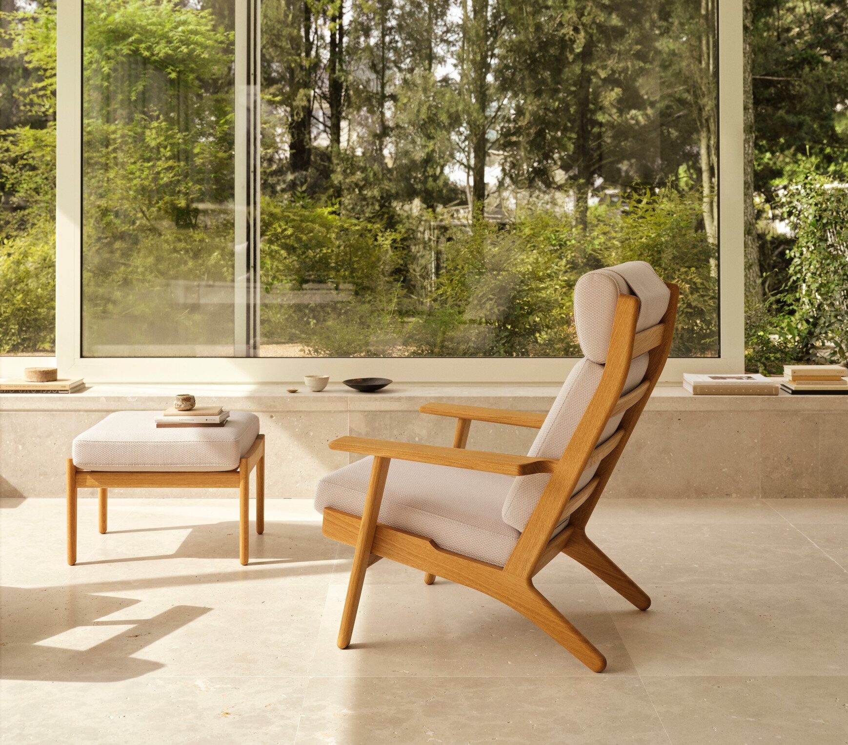 Loungestol - Wegner - Model CH291 - Billede 2