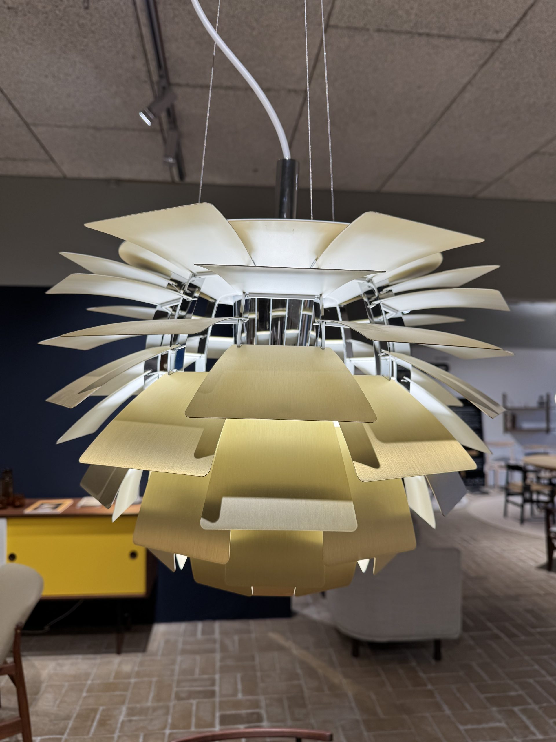 Pendel - PH Artichoke Ø480 - Børstet Messing (udstillingsmodel) - Billede 4