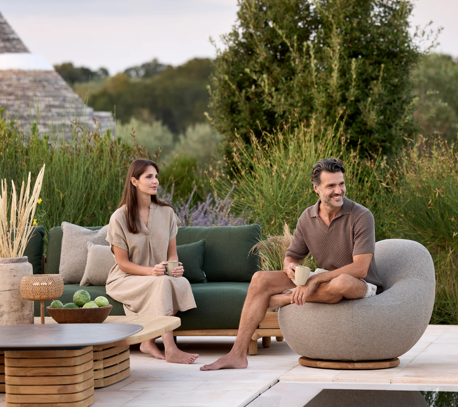 Gem loungestol med teak drejefod - Cane-line - Billede 14